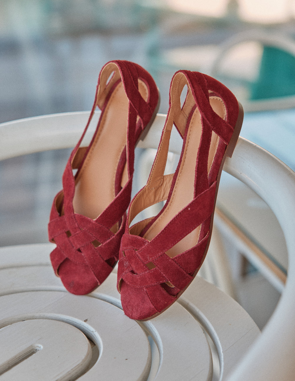 Clementine Sandals - Purple Suede