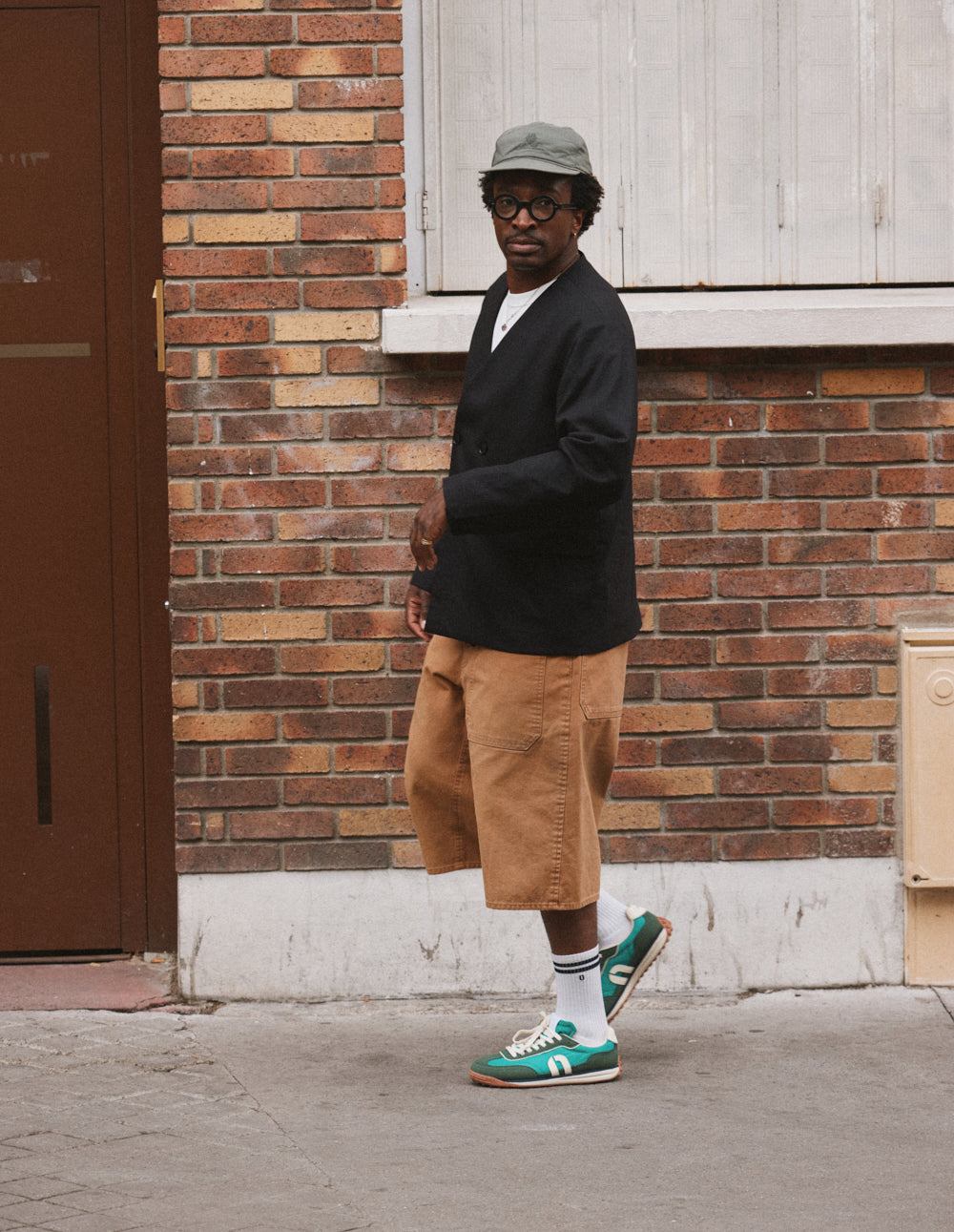 Crest low-top trainers - Khaki green ecru