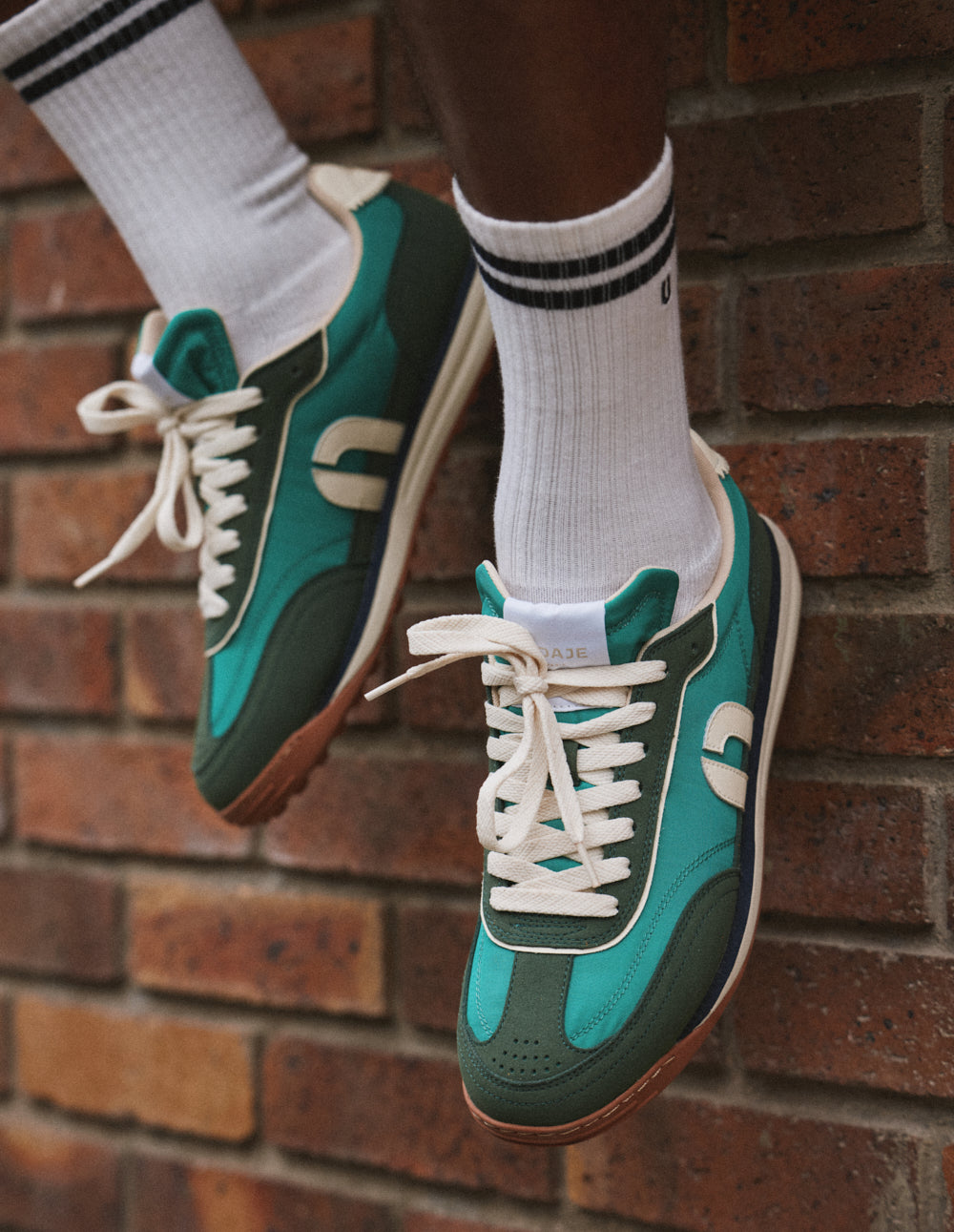 Crest low-top trainers - Khaki green ecru