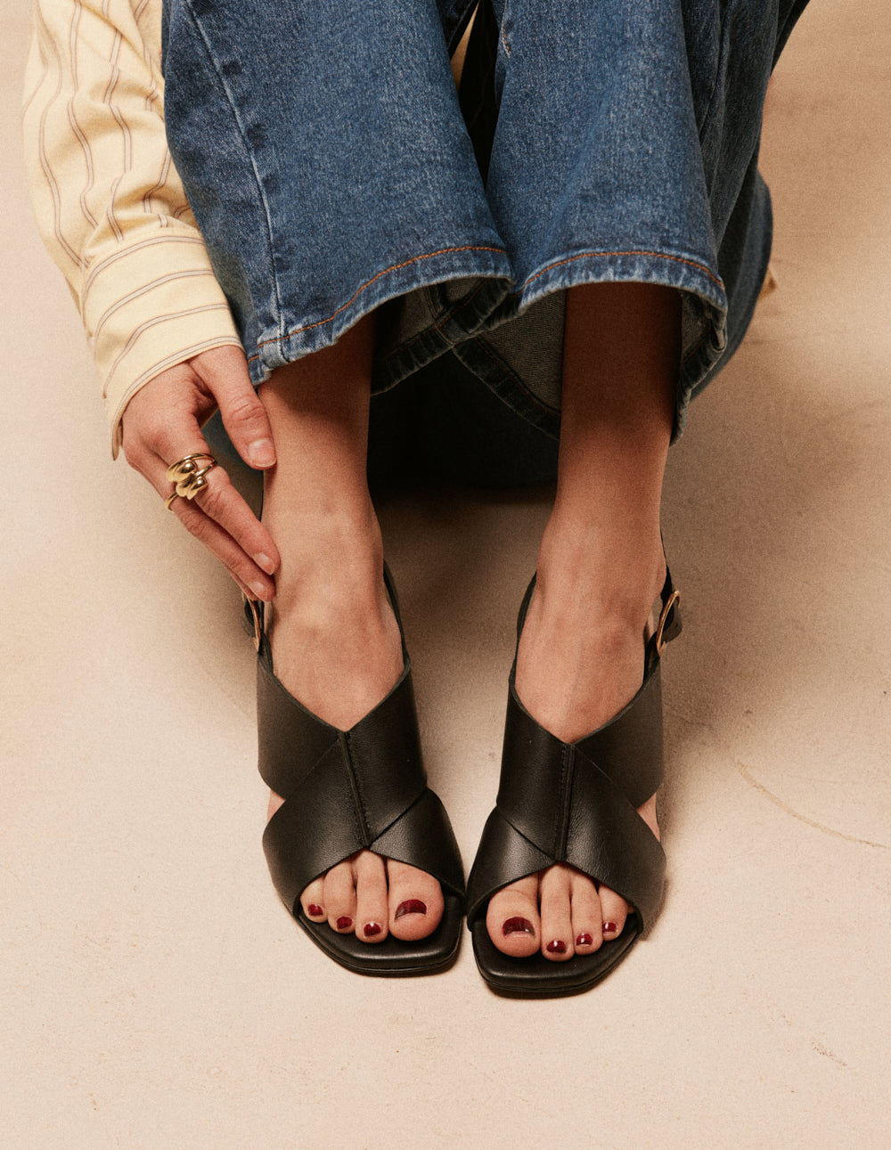 Dea Heeled sandals - Black Leather