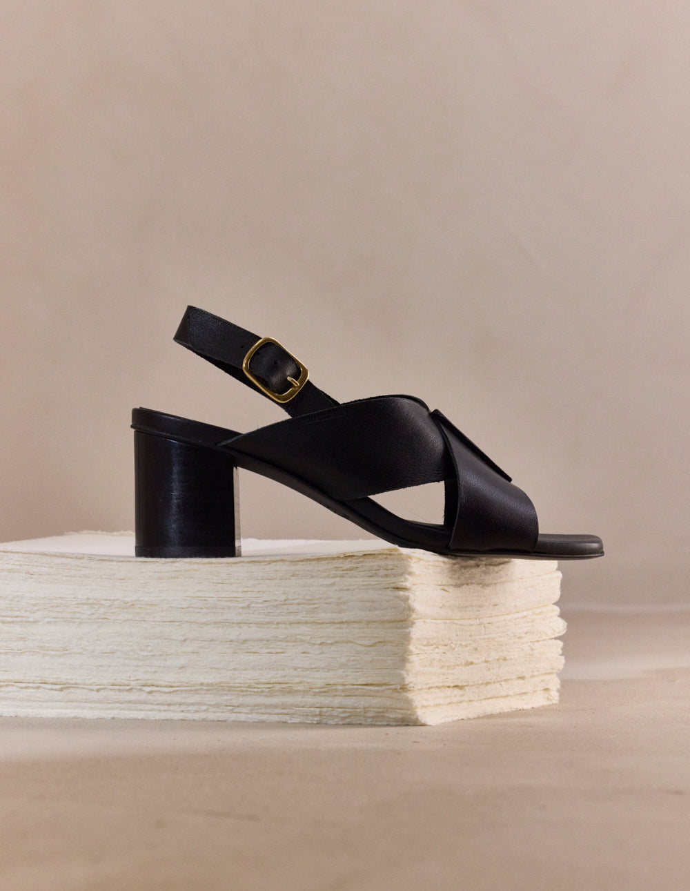 Sandales à talons Dea - Cuir noir