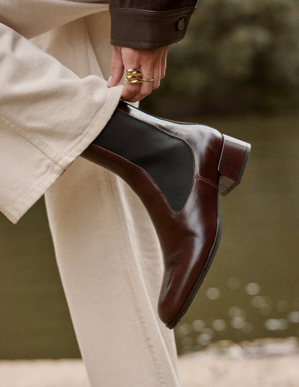 Bottines Delina - Cuir marron