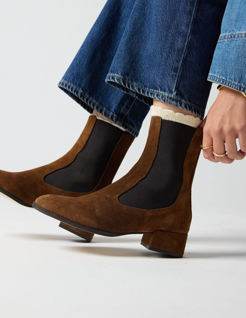 Delina ankle boots - Brown suede