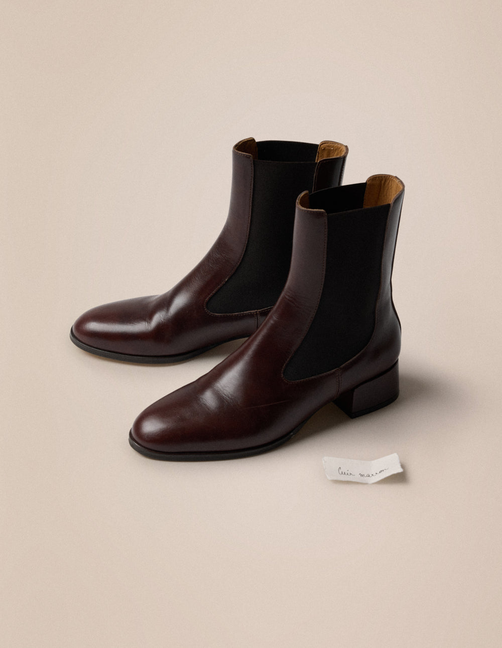 Delina ankle boots - Brown leather