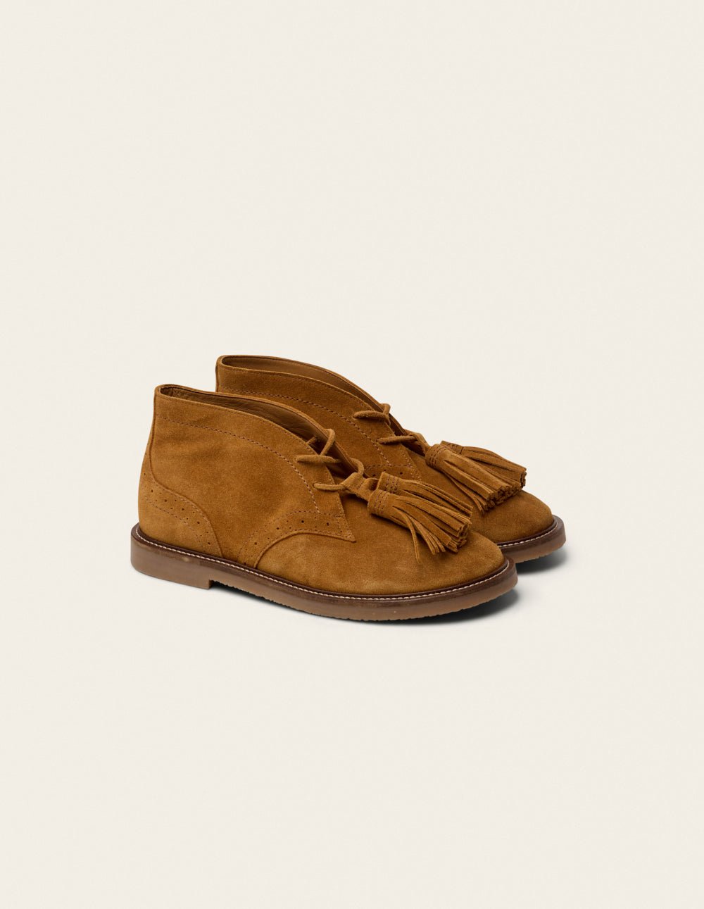 Dezi lace-up ankle boots - Amber suede