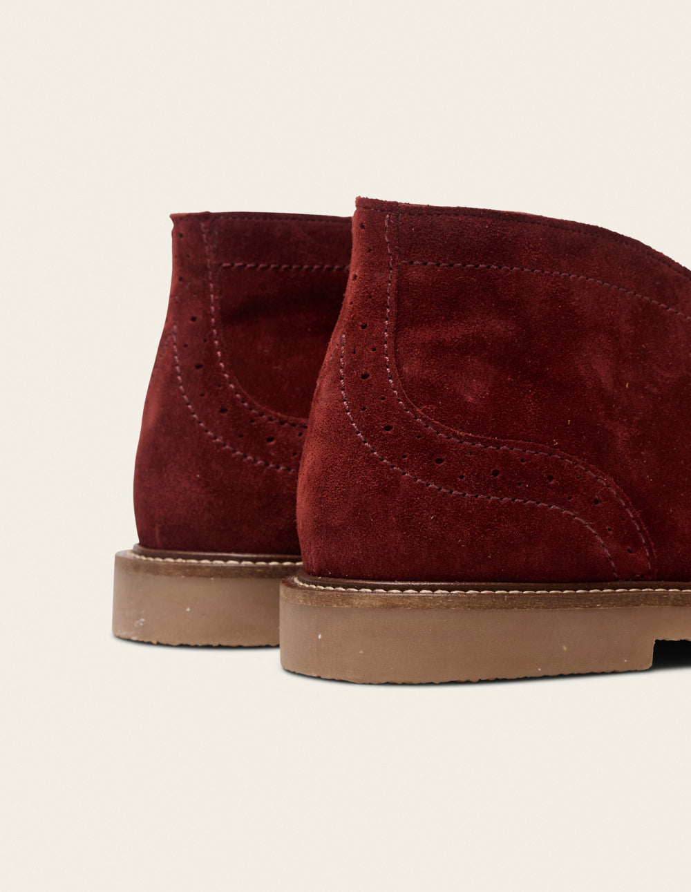 Bottines à lacets Dezi - Suède bordeaux