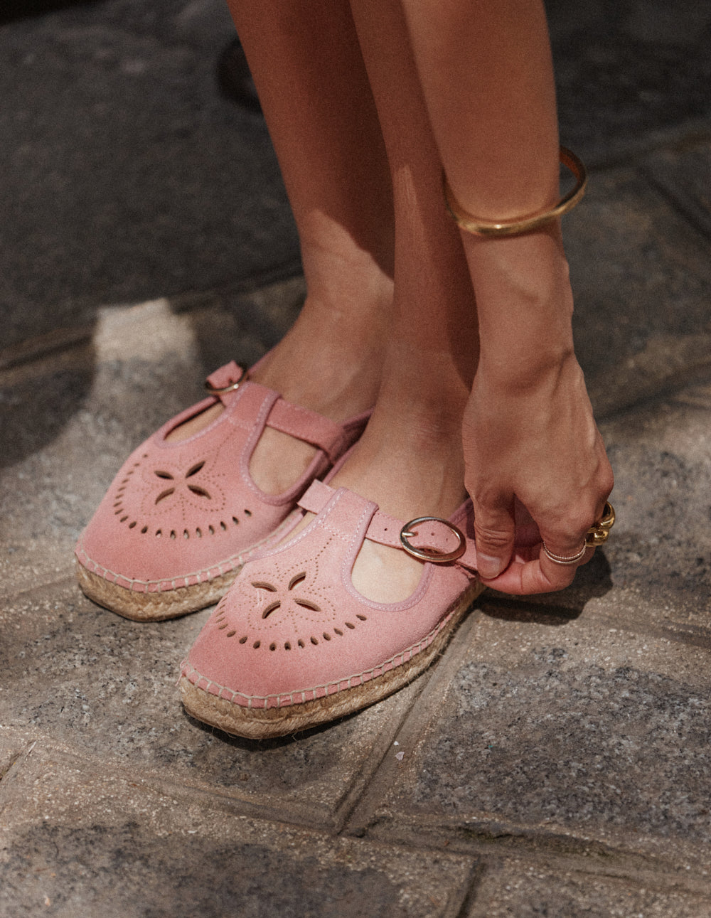 Dina espadrilles - Pink suede
