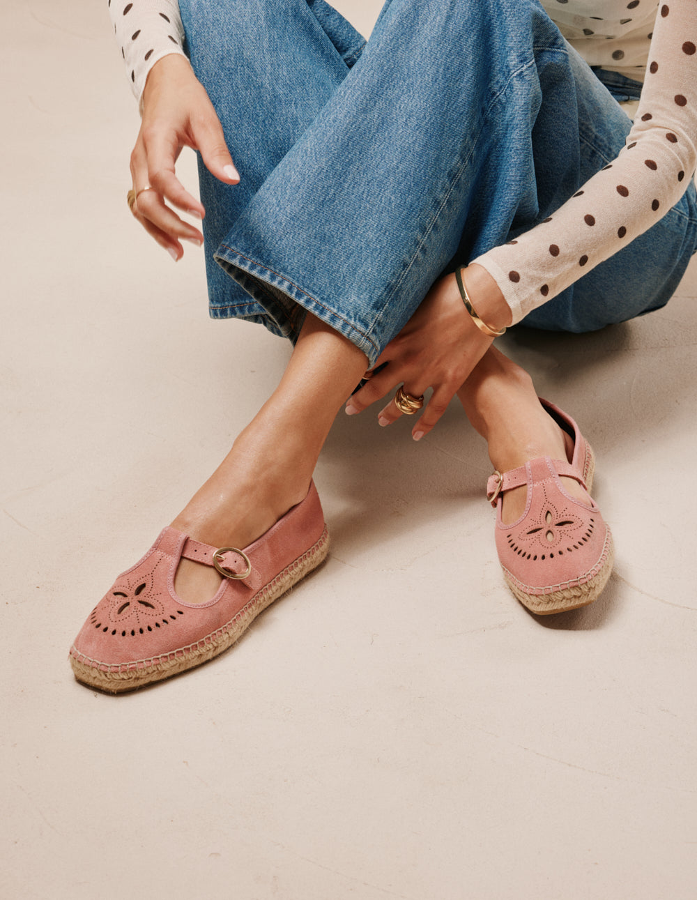 Dina espadrilles - Pink suede