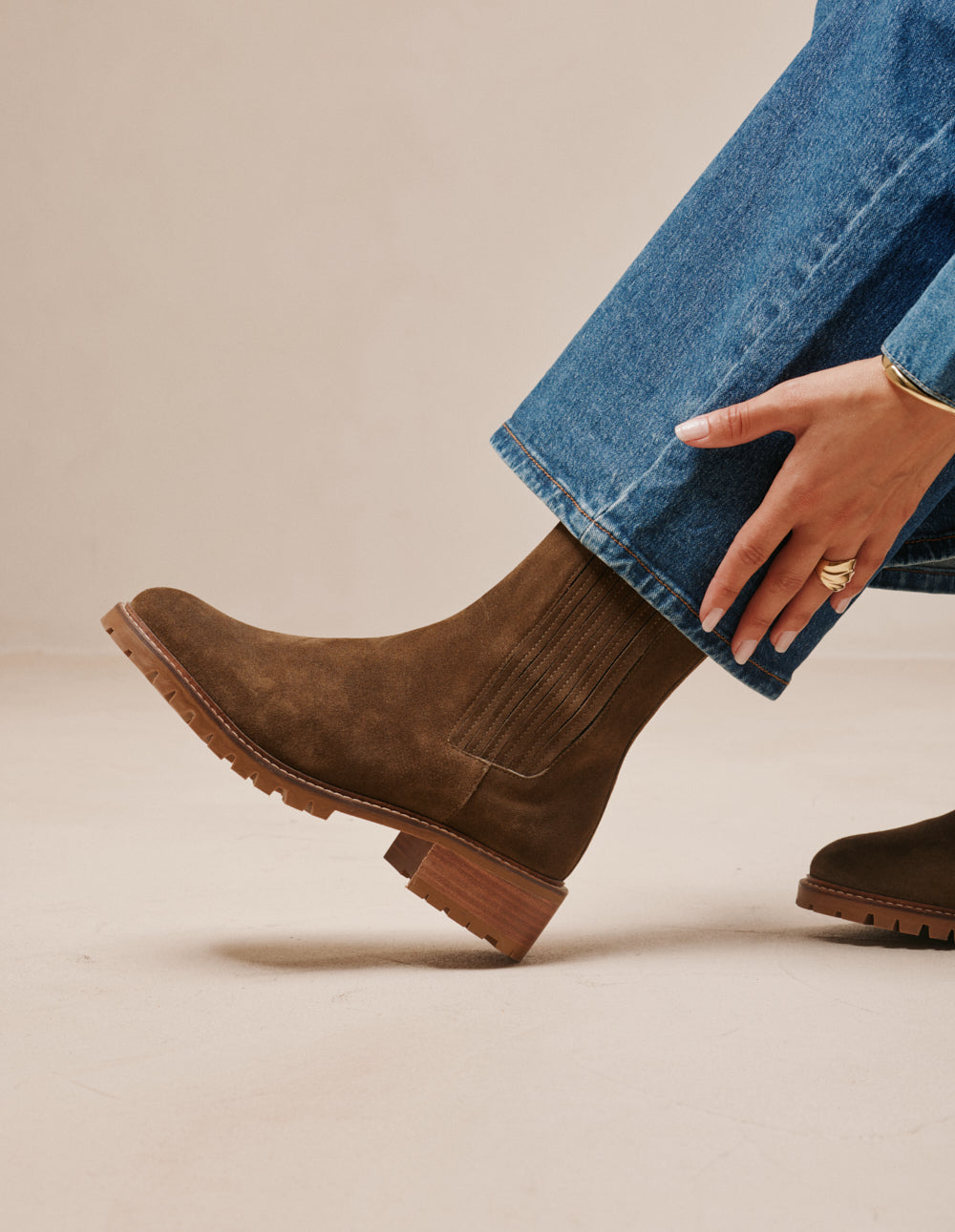 Dorianne Ankle boots - Khaki suede