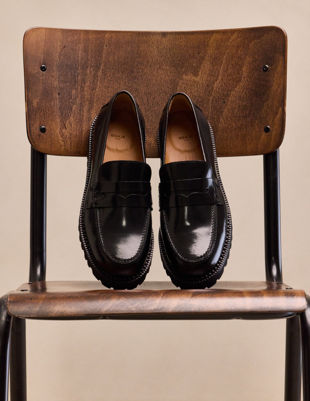 Mocassins Elliot - Cuir box noir
