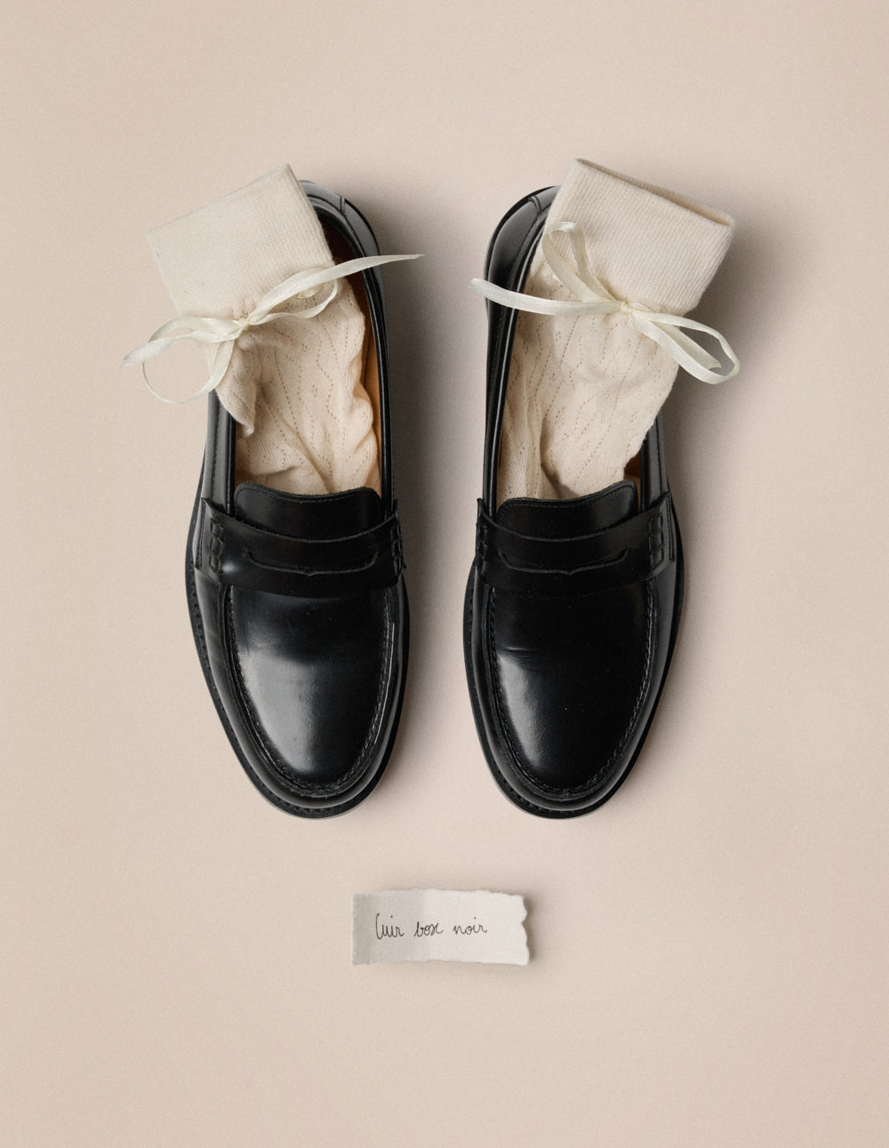 Mocassins Fanny - Cuir box noir