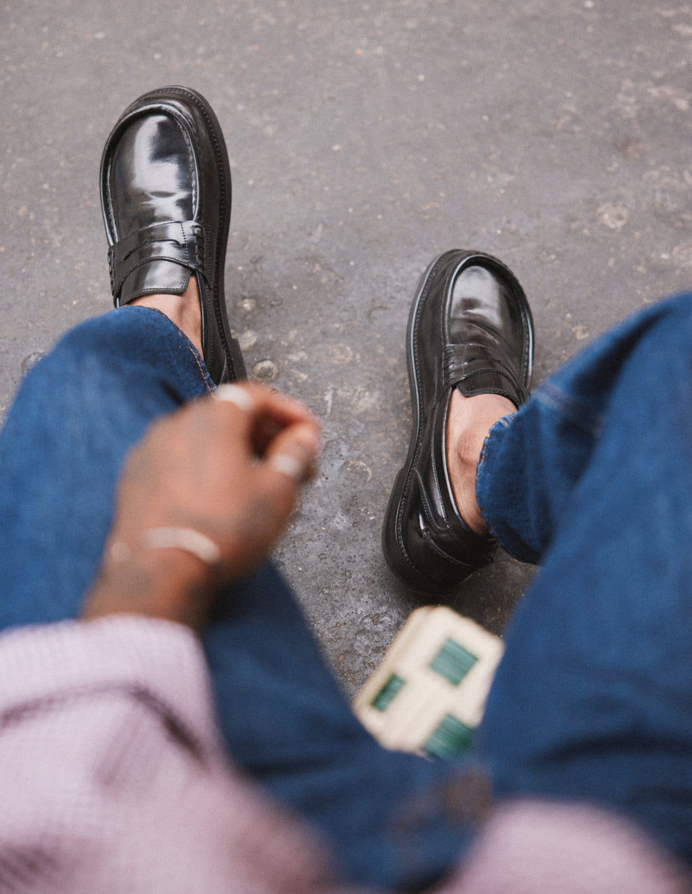 Mocassins Faris - Cuir box noir