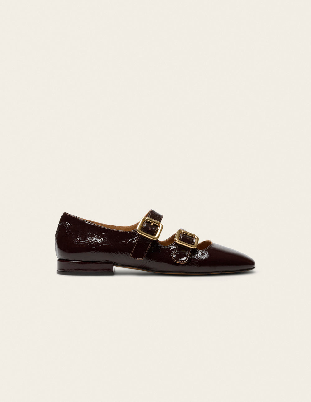 Fazo ballet flats - Brown Pleated Leather