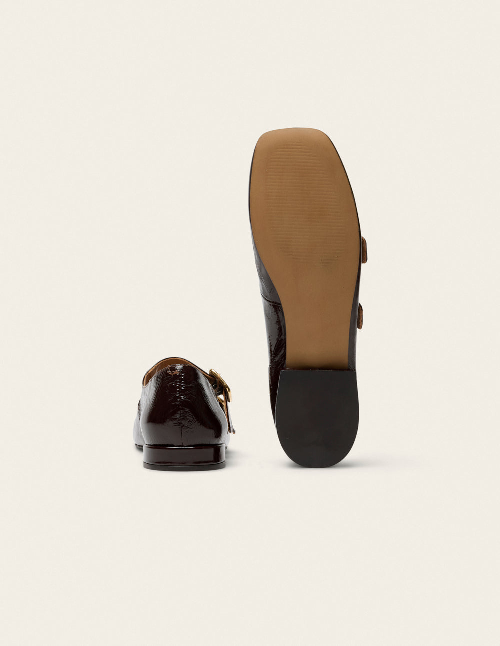 Fazo ballet flats - Brown Pleated Leather