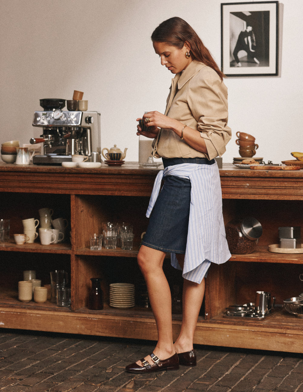Fazo ballet flats - Brown Pleated Leather