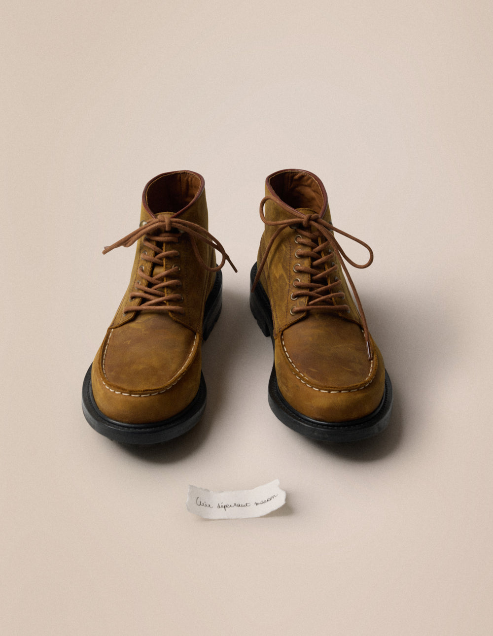 Feno ankle boots - Brown water-repellent leather