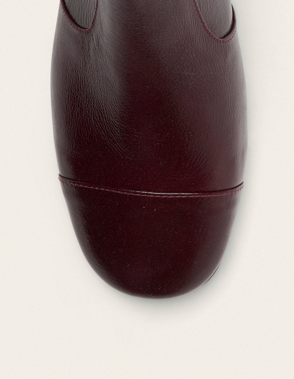 Fibi ankle boots - Burgundy patent pleated leather