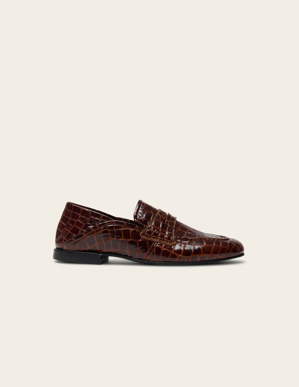 Mocassins Gema - Cuir croco marron