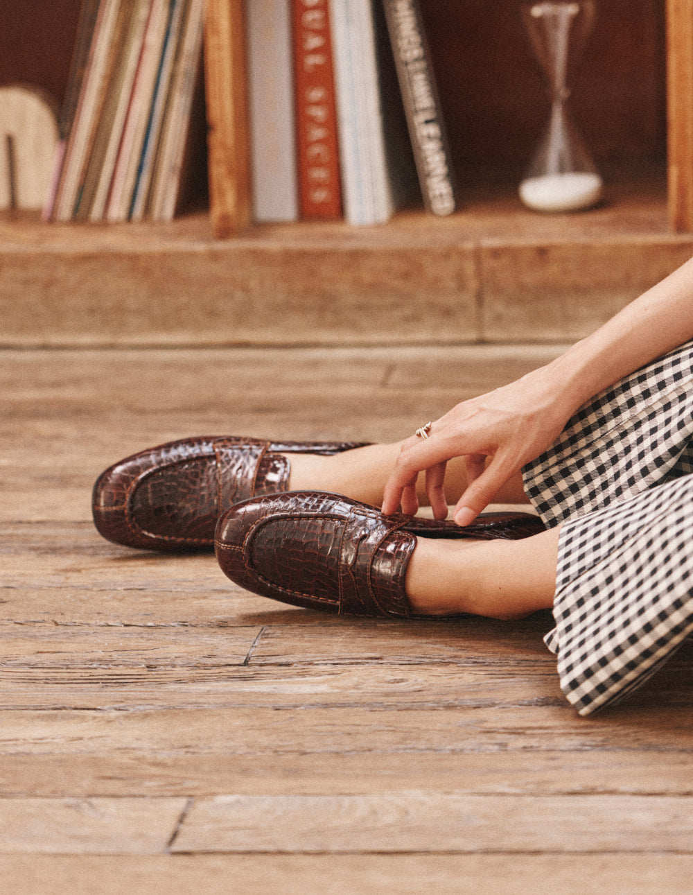 Mocassins Gema - Cuir croco marron