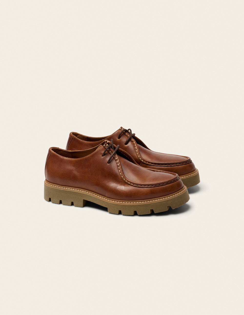 Gontran derby - Cognac Leather