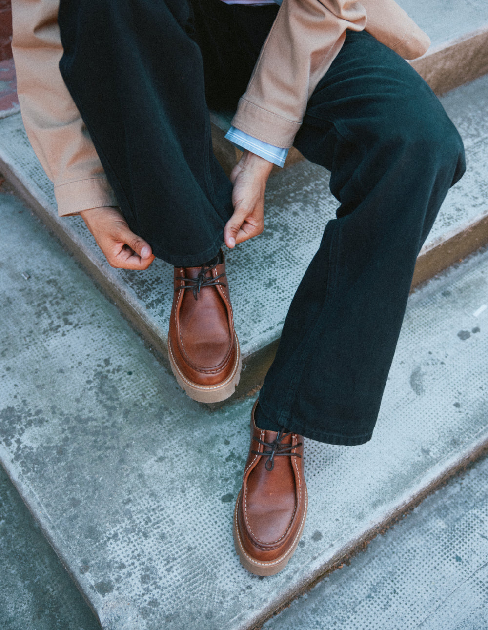 Gontran derby - Cognac Leather