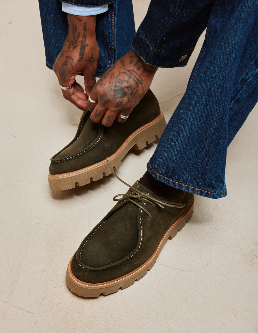 Gontran Derbies - Taupe oiled suede