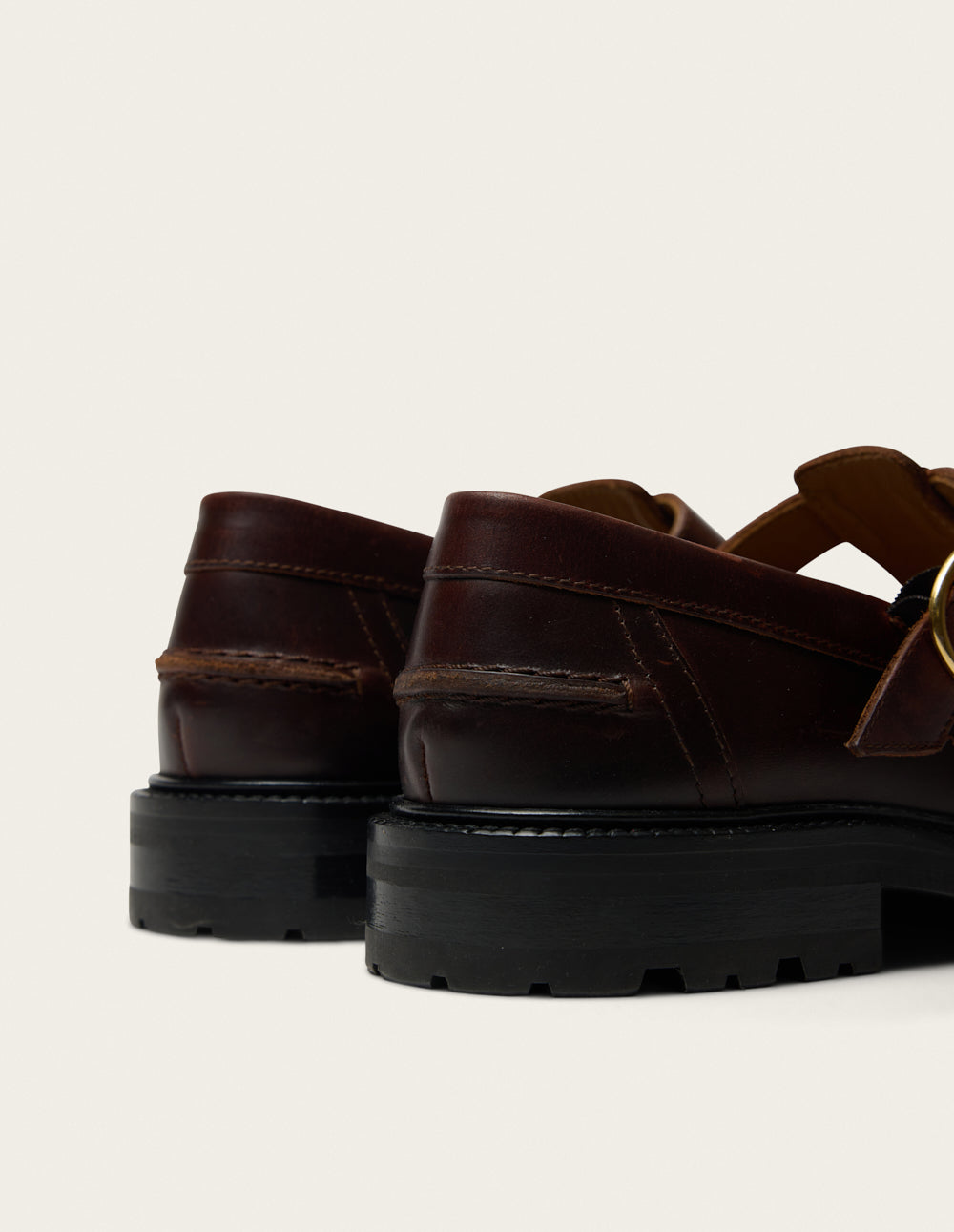 Derbies Ayro - Cuir pull-up marron