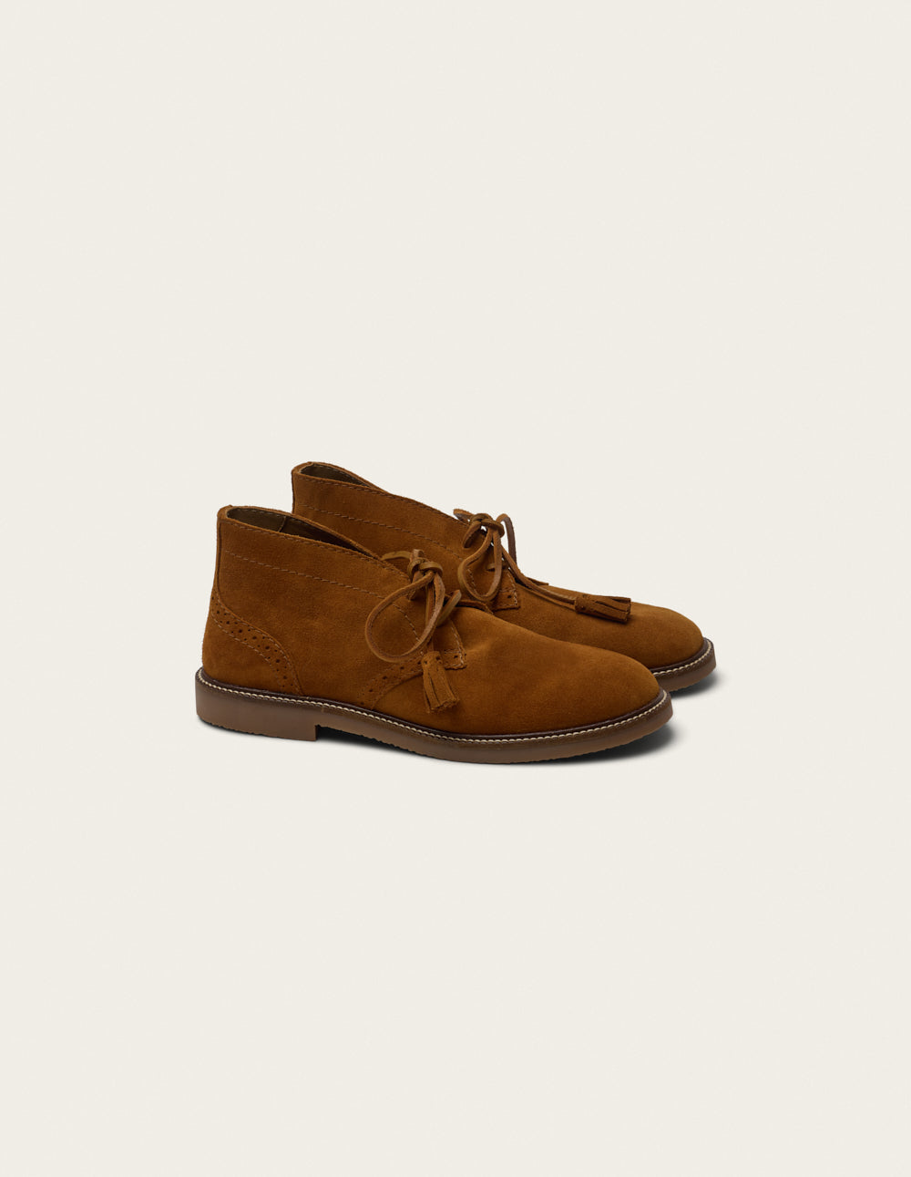 Dezi lace-up ankle boots - Amber suede