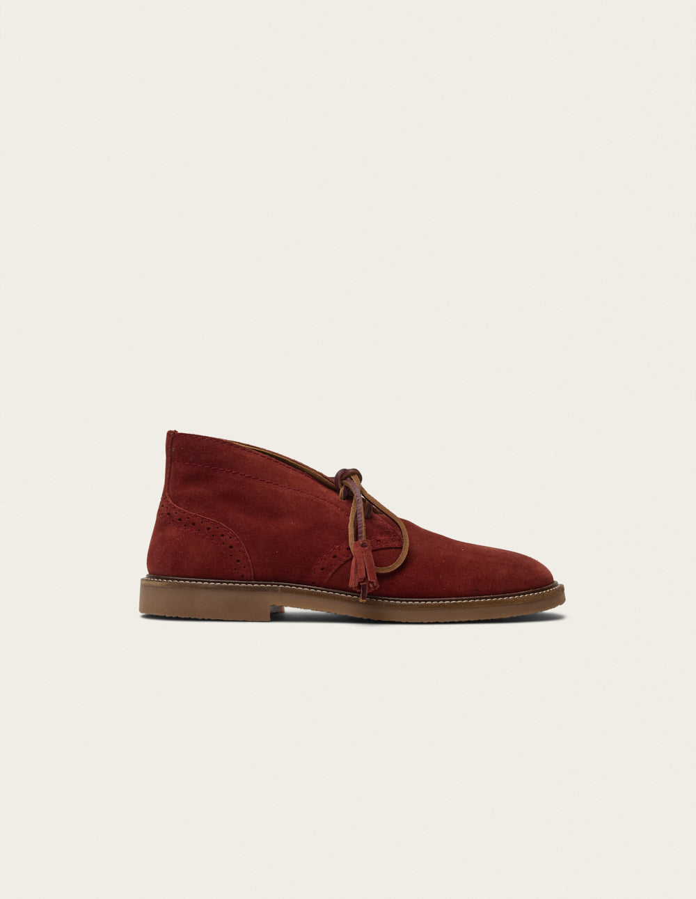 Dezi lace-up ankle boots - Burgundy suede