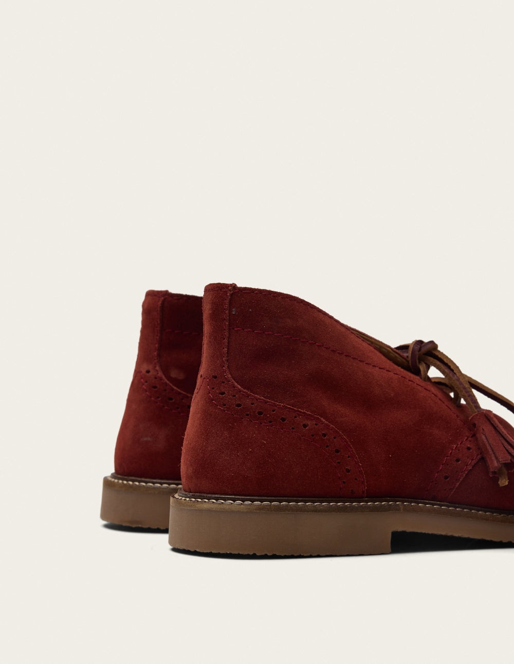 Dezi lace-up ankle boots - Burgundy suede