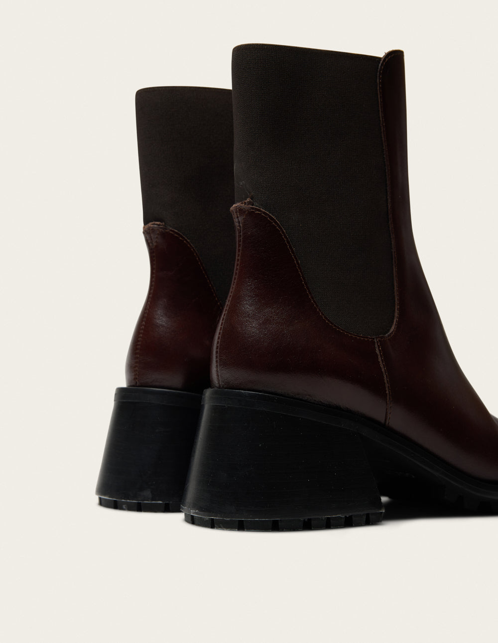Bottines à talons Ezia - Cuir marron