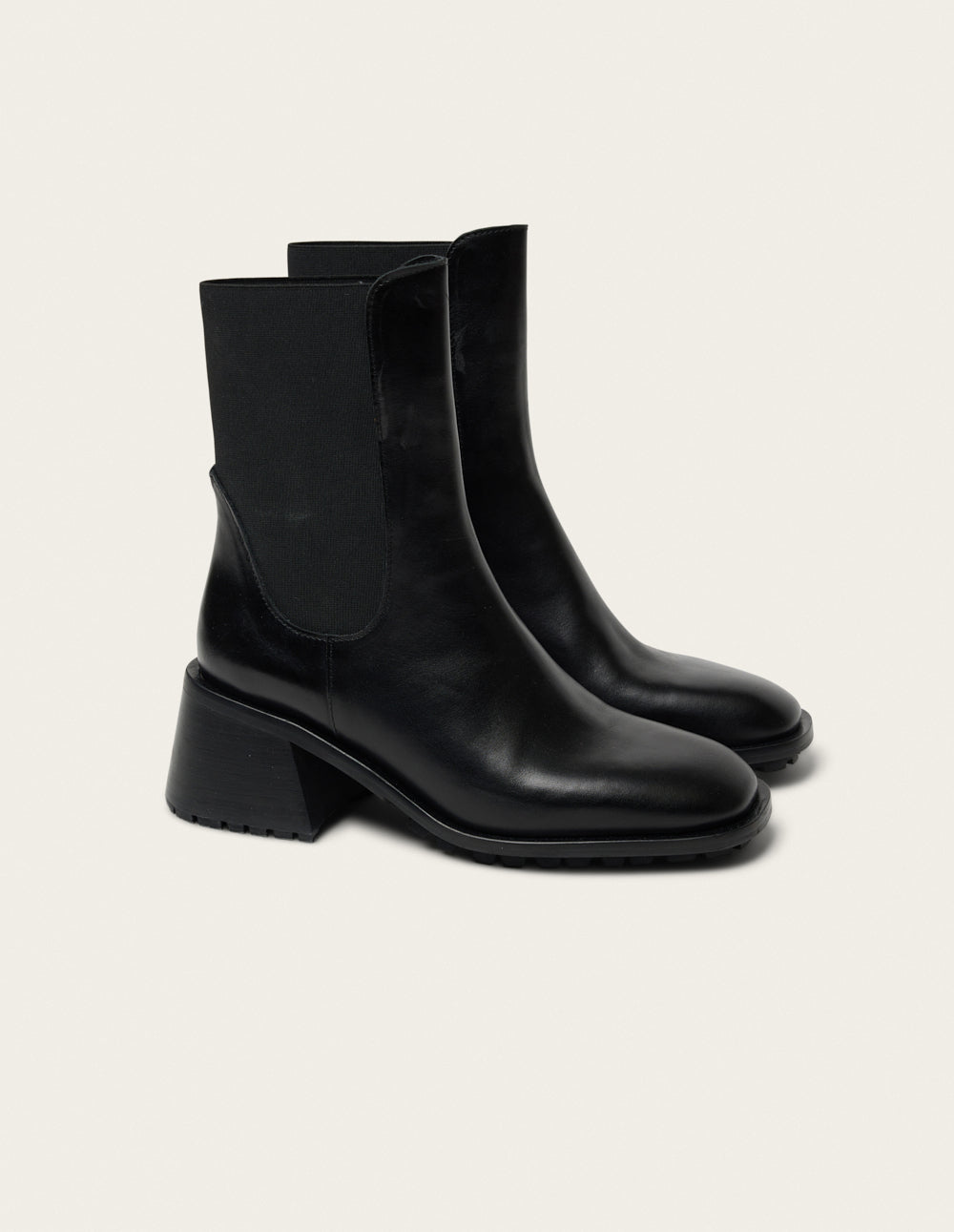Ezia heeled ankle boots - Black leather