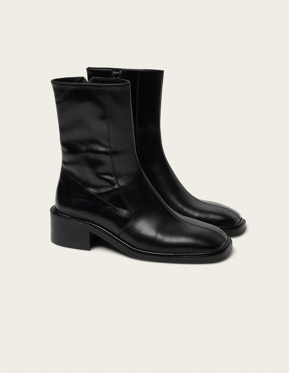 Bottines à talons Jozi - Cuir noir