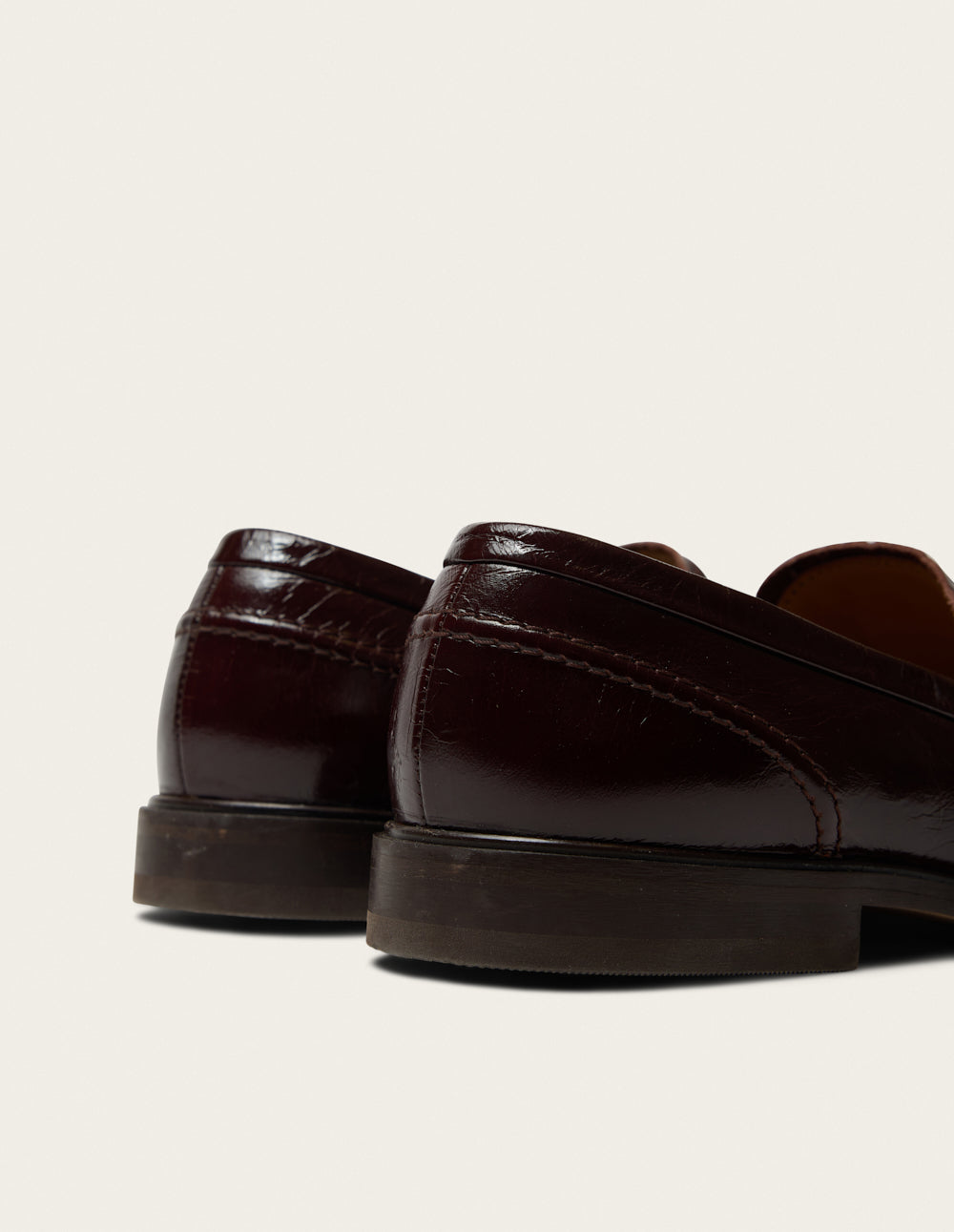 Mocassins Mako - Cuir plissé marron