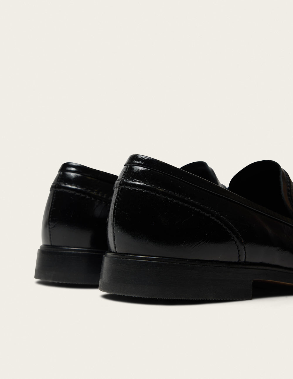 Mocassins Mako - Cuir plissé noir