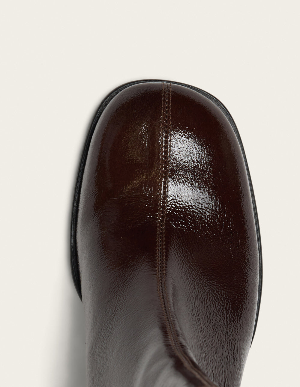 Moli ankle boots - Chocolate patent pleated leather