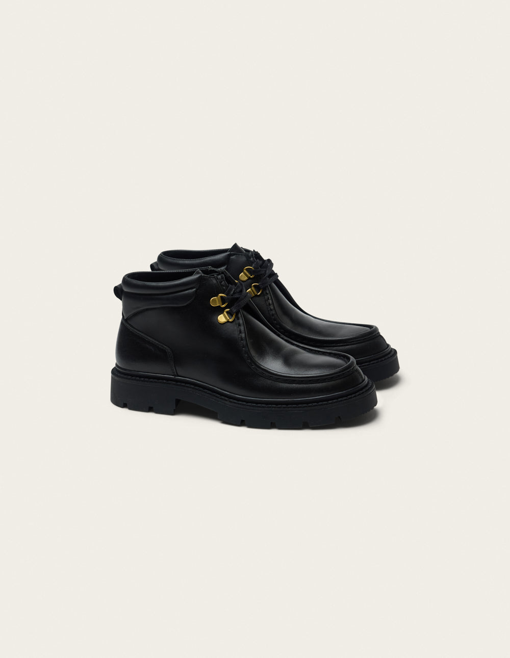 Bottines à lacets Nali - Cuir noir