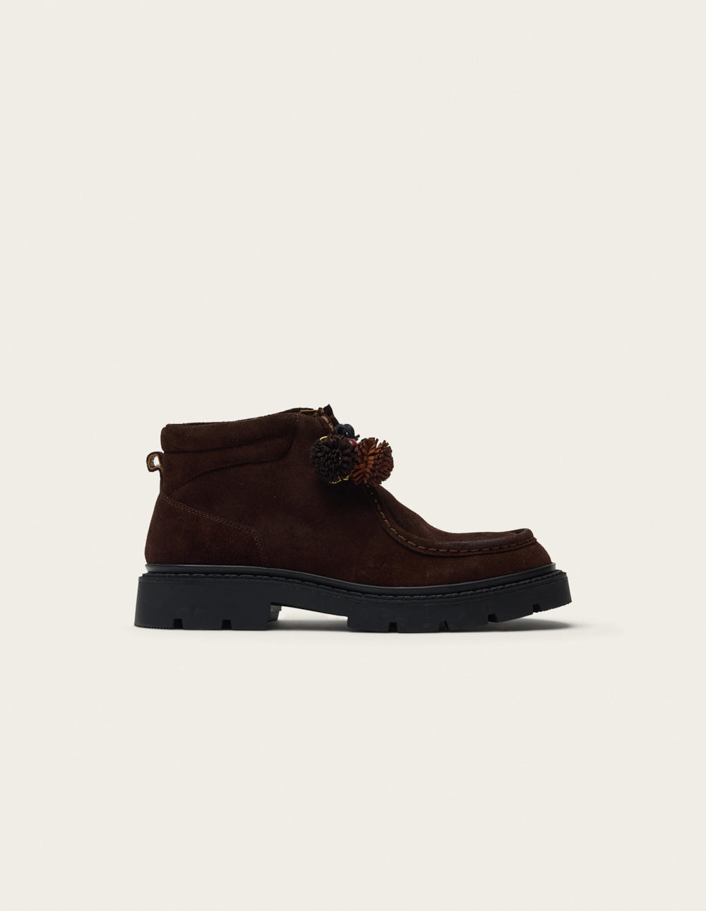 Bottines à lacets Nali - Suède chocolat