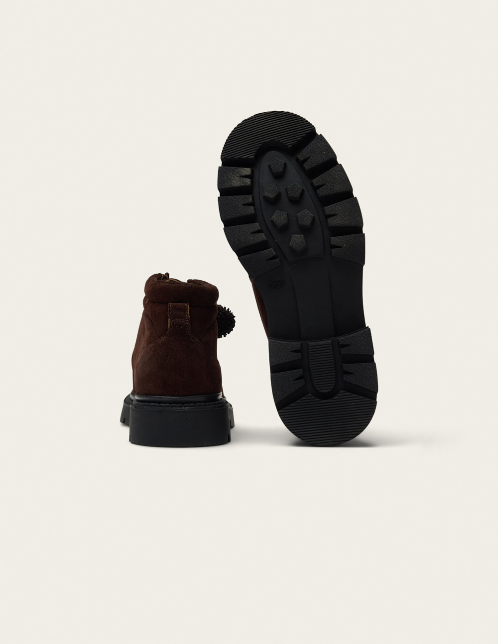 Bottines à lacets Nali - Suède chocolat