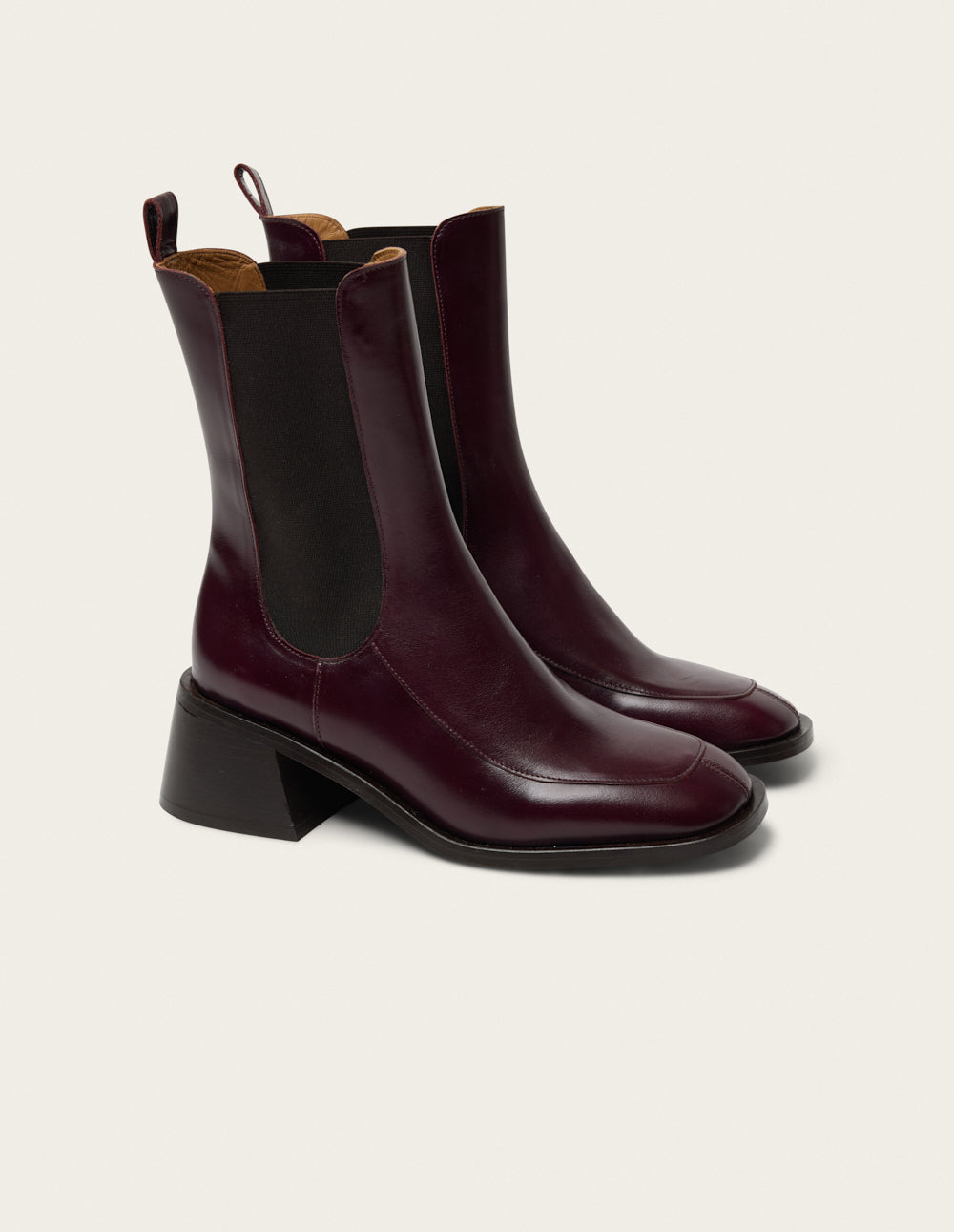 Bottines à talons Toli - Cuir prune