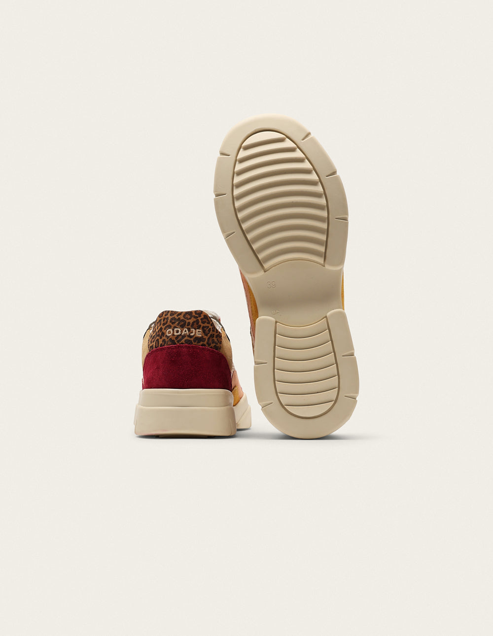 Baskets basses Laura - Bordeaux crème kaki