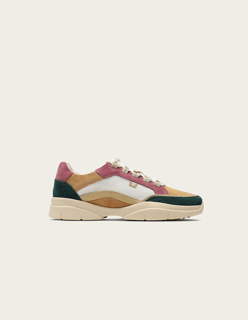 Laura low trainers - Green yellow beige