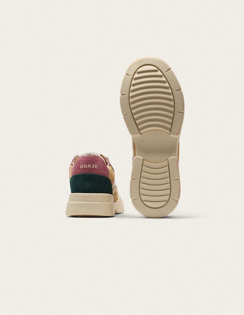 Laura low trainers - Green yellow beige