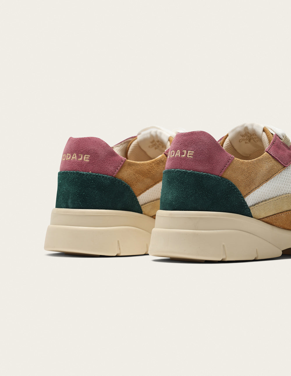 Laura low trainers - Green yellow beige