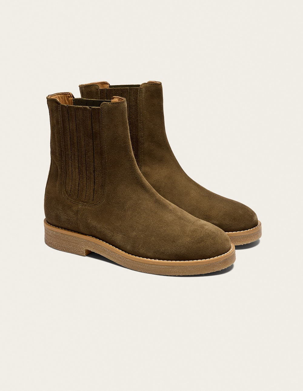 Bottines Isaure - Suède kaki