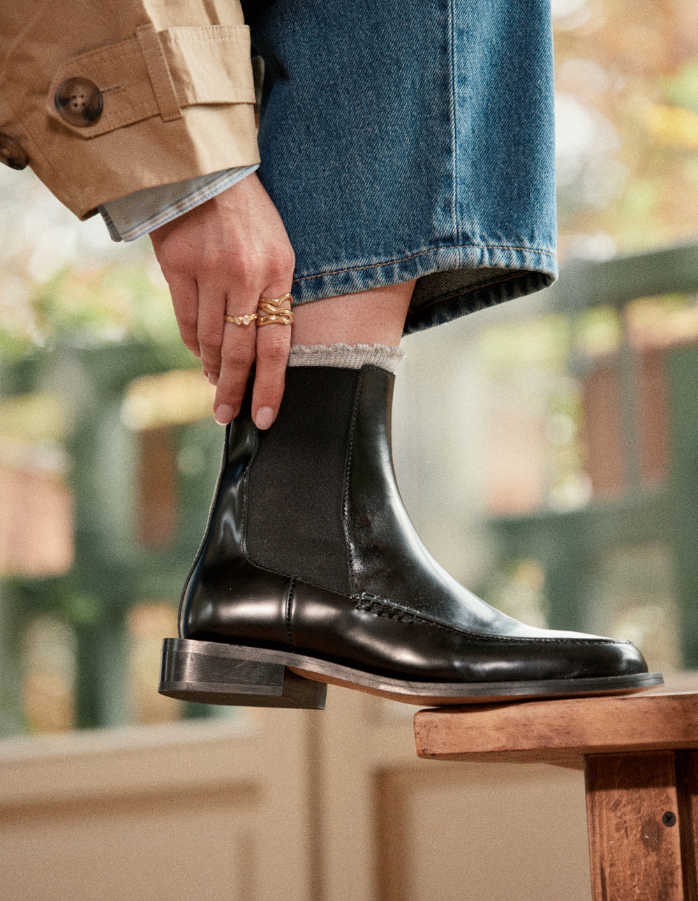 Bottines Iroz - Cuir box noir