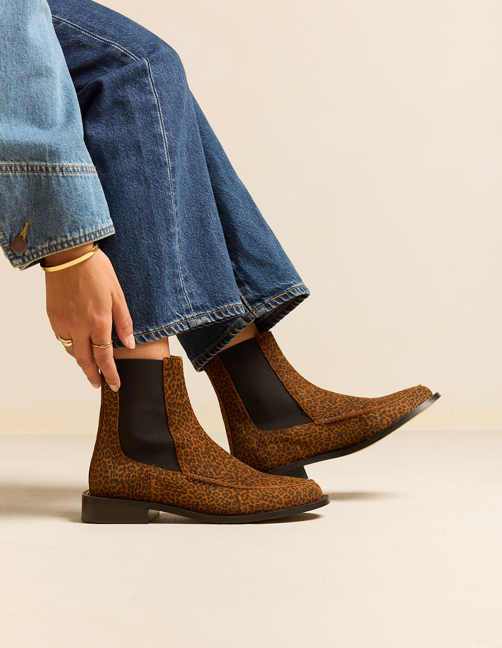 Bottines Iroz - Suède léopard