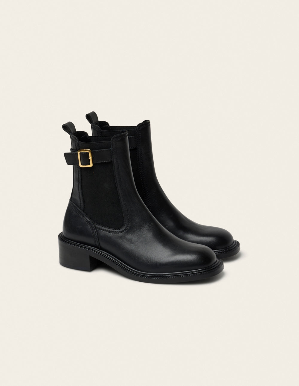 Bottines à talons Jaya - Cuir noir