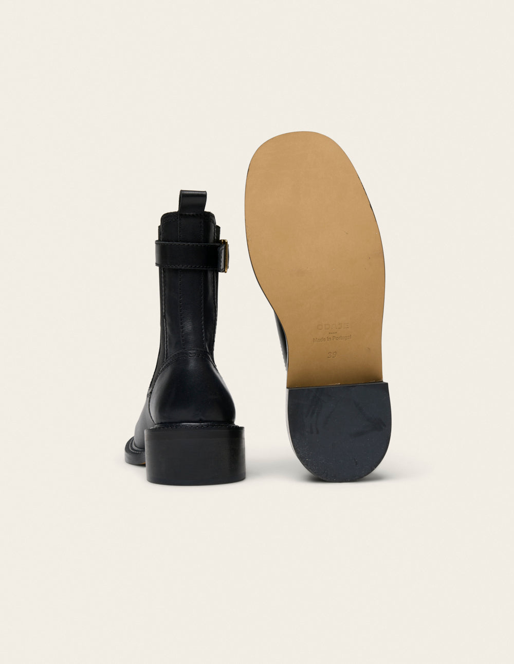 Bottines à talons Jaya - Cuir noir