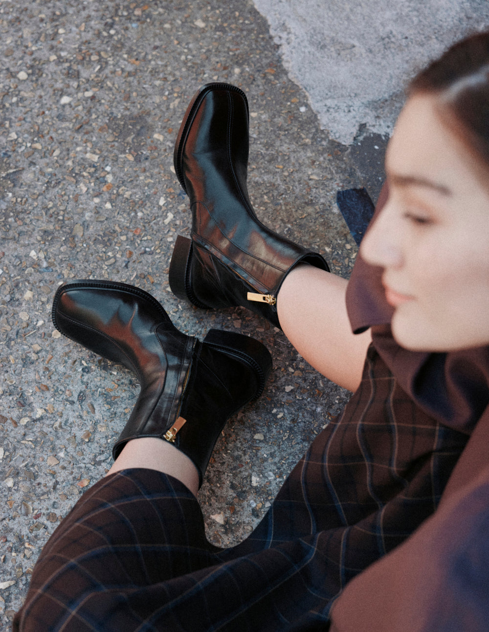 Bottines à talons Jozi - Cuir noir